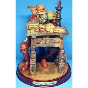 1997 Marlo Collection Santa Checking It Twice Figurine Christmas Statue